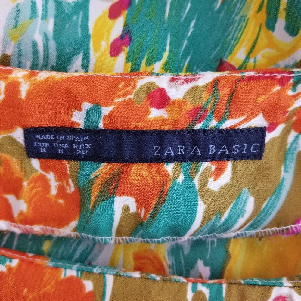 Zara Basic Floral Watercolor Shift Dress - Picture 7 of 10